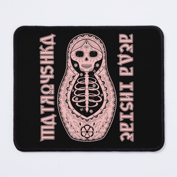 Item preview, Matroyshka, "Dead Inside" Goth Style Skeleton Russian Doll, Pastel Goth Pink designed and sold by Proverbial Wisdom Design.