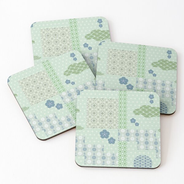 Item preview, Blue and Green Wagara Patchwork  designed and sold by KaitoJapanDesign.