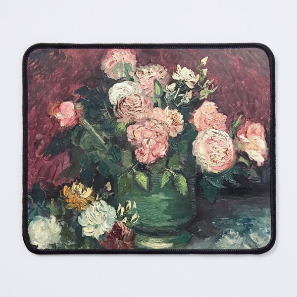 Item preview, Pink Flowers Painting Van Gogh Post-Impressionist Still Life Vintage Art designed and sold by VintageArchive.