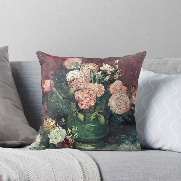 Item preview, Pink Flowers Painting Van Gogh Post-Impressionist Still Life Vintage Art designed and sold by VintageArchive.