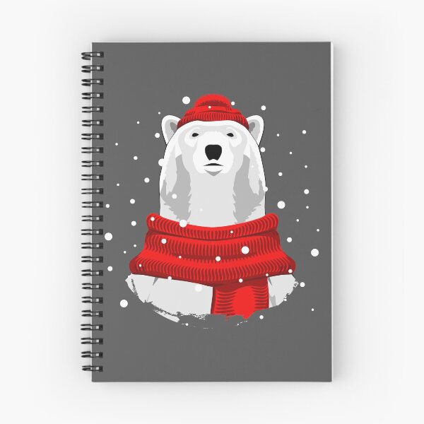 Item preview, Polar bear in red hat and scarf designed and sold by lents.