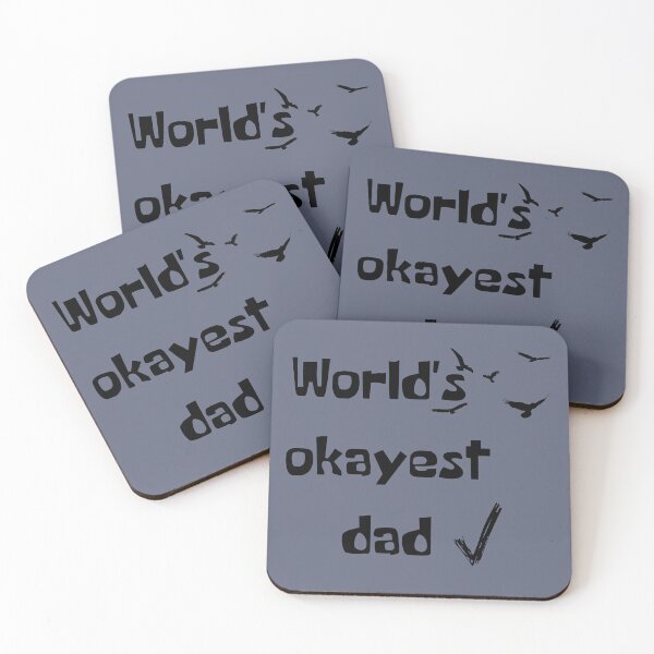 Item preview, world's okayest dad black words designed and sold by blackitaa.