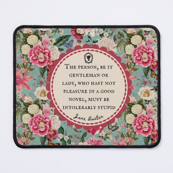 Item preview, Jane Austen, Northanger Abbey, Quote, Intolerably Stupid, Vintage Floral Maximalist designed and sold by CultandObscure.