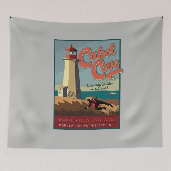 Item preview, Cabot Cove Light house Sinister murder mystery designed and sold by boec gear.
