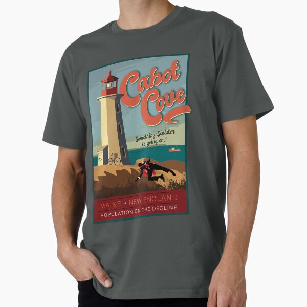 Item preview, Cabot Cove Light house Sinister murder mystery designed and sold by boec gear.