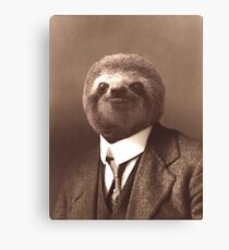 Gentleman Sloth Canvas Print