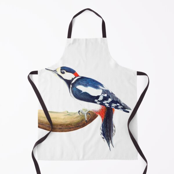 Item preview, Greater Spotted Woodpecker Watercolour Artwork Painting designed and sold by Alison Langridge.