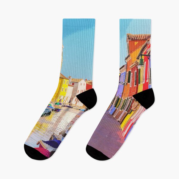 Item preview, Brightly Coloured Homes Burano Venice Italy designed and sold by Anuchartl.