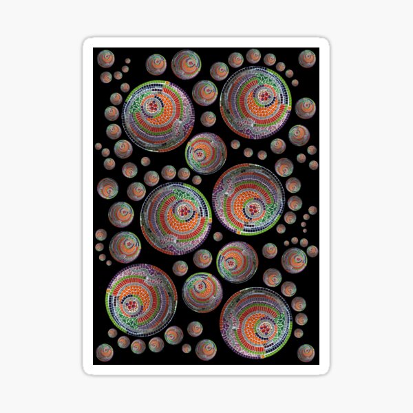 Abstract pattern of a mosaic bowl Sticker