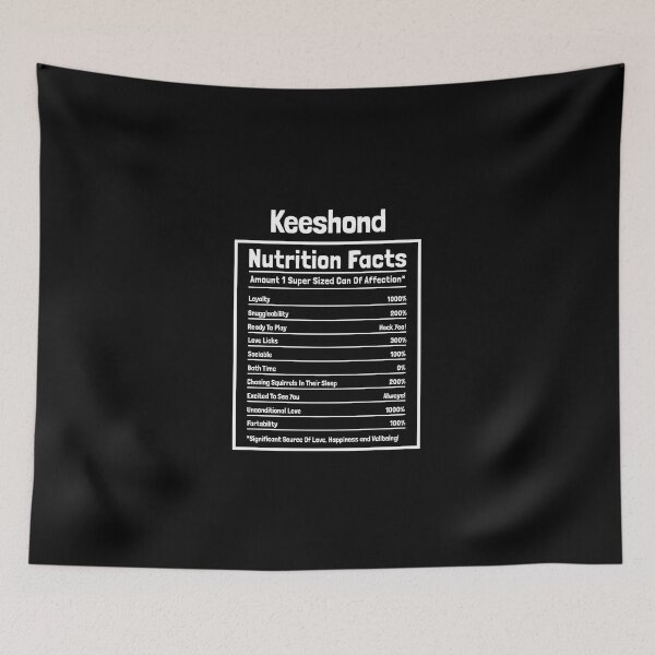 Item preview, Keeshond Nutrition Facts Funny Dog Gift designed and sold by Guarddogdrive.