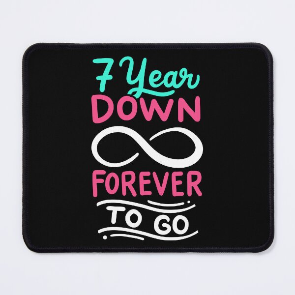 Item preview, 7th Wedding Anniversary - 7 Year Down Forever To Go designed and sold by haselshirt.
