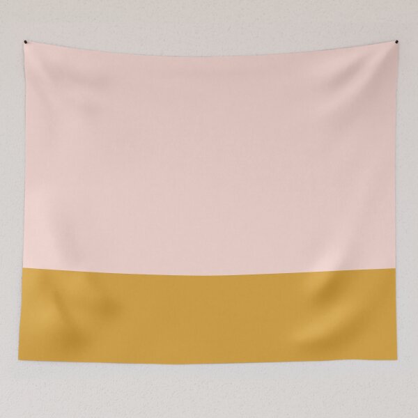 Item preview, Minimalist Color Block Solid in Mustard Gold and Blush Pink designed and sold by kierkegaard.