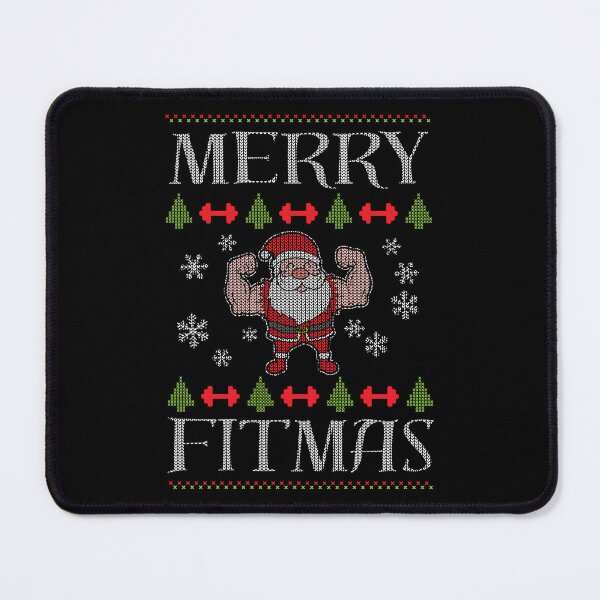 Item preview, Merry Fitmas Christmas Xmas Santa Fitness Holiday Gift designed and sold by haselshirt.