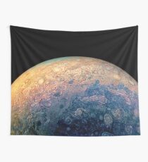 Juno Polar View of Planet Jupiter Generative Painting Wall Tapestry
