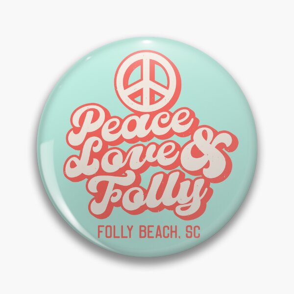 Item preview, Peace Love and Folly - Folly Beach South Carolina SC Tourist Souvenir  designed and sold by carolinafound.