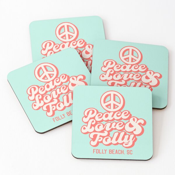 Item preview, Peace Love and Folly - Folly Beach South Carolina SC Tourist Souvenir  designed and sold by carolinafound.