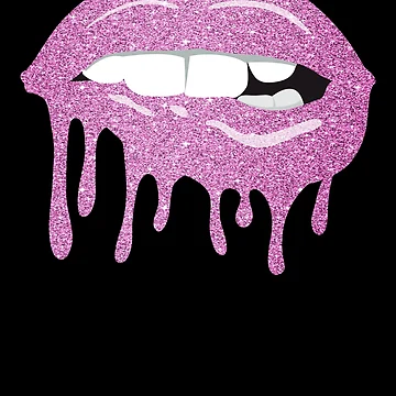 Aperçu de l'œuvre Women's Dripping Lips Pink Kiss Pink Lip Biting Pink Lips Gear de DynamicDesign