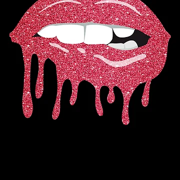 Aperçu de l'œuvre Women's Dripping Lips Red Kiss Red Lip Biting Red Lips Gear de DynamicDesign
