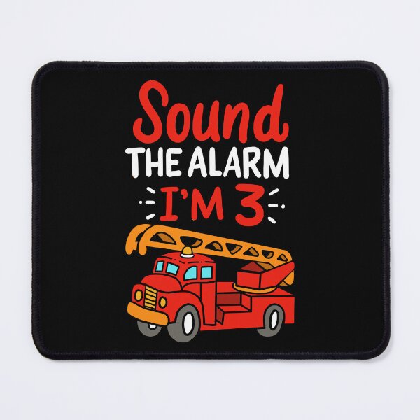 Item preview, Sound The Alarm I'm 3  Fireman Firetruck Birthday designed and sold by haselshirt.