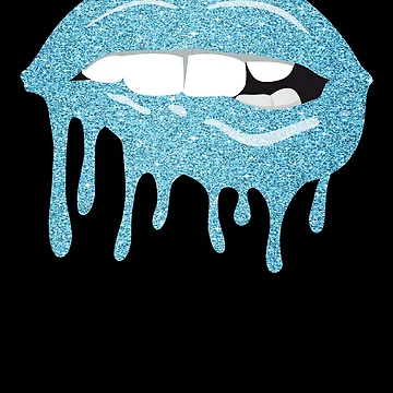 Aperçu de l'œuvre Women's Dripping Lips Blue Kiss Blue Lip Biting Blue Lips Gear de DynamicDesign