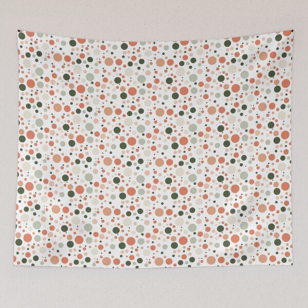 Item preview, Scatettered colorful circles pattern for homedecor green orange pastel designed and sold by TeeHDesigner.