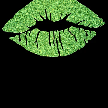 Aperçu de l'œuvre Women's Kiss Lips Green Lips Green Lipstick Green Kiss Gear de DynamicDesign