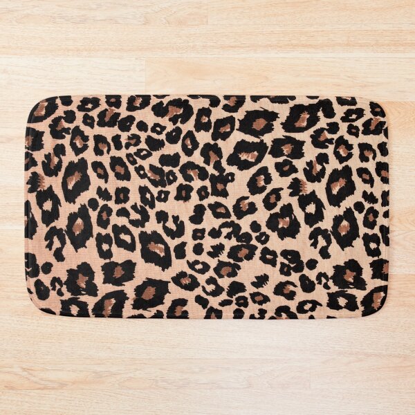 Leopard Animal Print African Safari Jungle Style Bath Mat