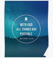 Matthew 19:26 Poster