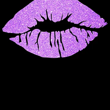 Aperçu de l'œuvre Women's Kiss Lips Purple Lips Purple Lipstick Purple Kiss Gear de DynamicDesign