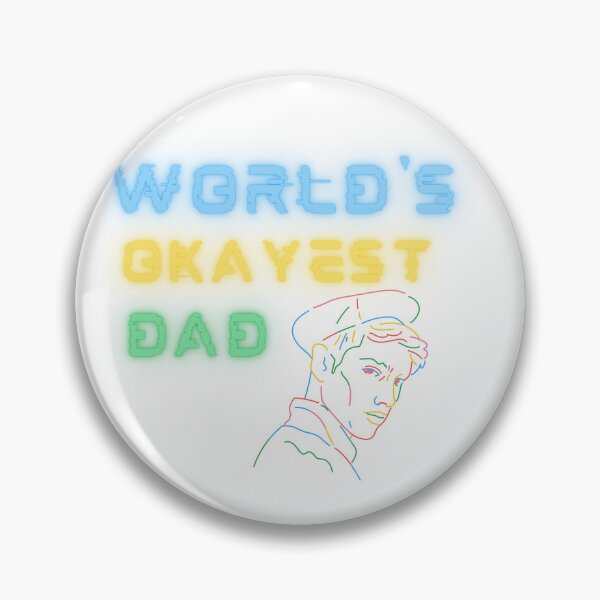 Item preview, world's okayest dad blue green yelow designed and sold by blackitaa.