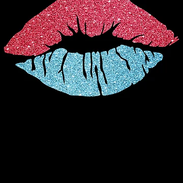 Aperçu de l'œuvre Women's Kiss Lips America Lips Red Blue Lipstick USA Kiss Gear de DynamicDesign