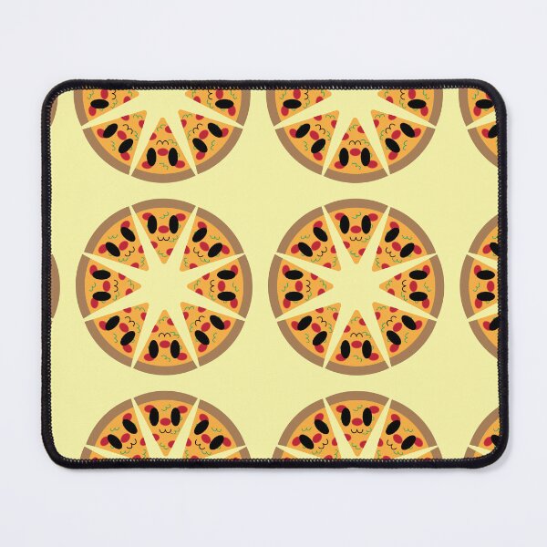 Item preview, Kawaii Smiling Pizza Pattern designed and sold by DefectivePortal.