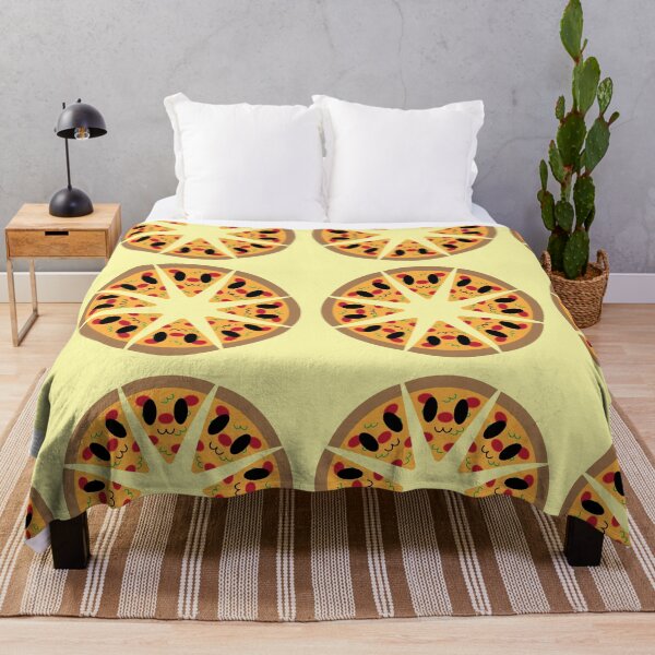 Item preview, Kawaii Smiling Pizza Pattern designed and sold by DefectivePortal.