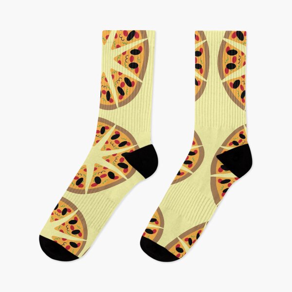 Item preview, Kawaii Smiling Pizza Pattern designed and sold by DefectivePortal.