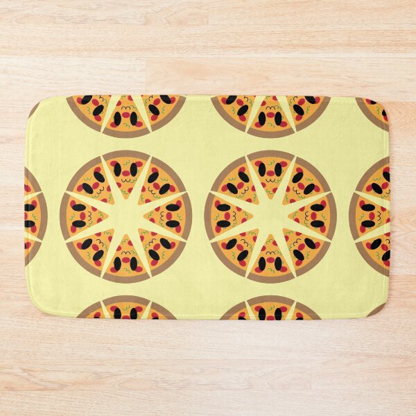 Artikelvorschau, Kawaii lächelndes Pizza-Muster entworfen und verkauft von DefectivePortal.