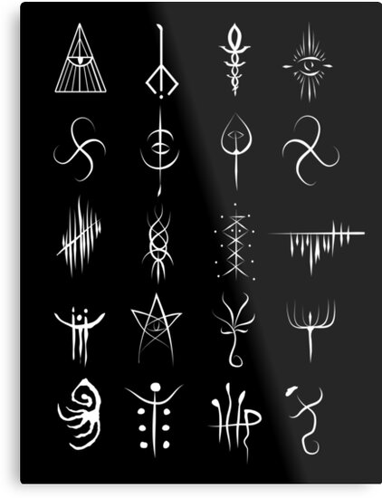 Bloodborne Caryll Runes Metal Print By DigitalCleo Redbubble   Mp,550x550,gloss,ffffff,t.u3 