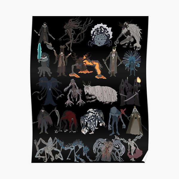 Bloodborne bosses Poster