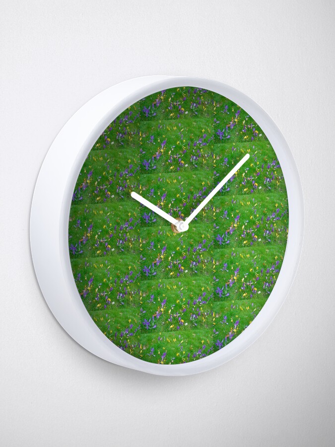 Alternate view of Crocuses Clock