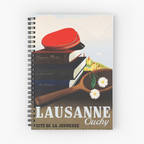 Item preview, LAUSANNE OUCHY City of Youth 1948 Vintage Switzerland Travel Poster designed and sold by retroposters.