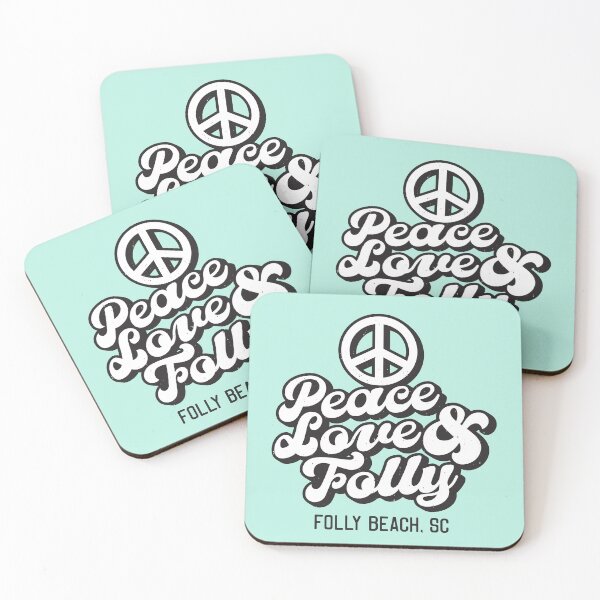 Item preview, Peace Love and Folly - Folly Beach South Carolina SC Tourist Souvenir  designed and sold by carolinafound.