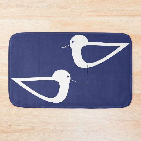 Item preview, Shorebird Pair in Navy Blue and White designed and sold by kierkegaard.