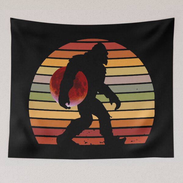 Item preview, Vintage Bigfoot Red Blood Moon Design Wolf Lunar Eclipse 2022 designed and sold by ROMNDO.