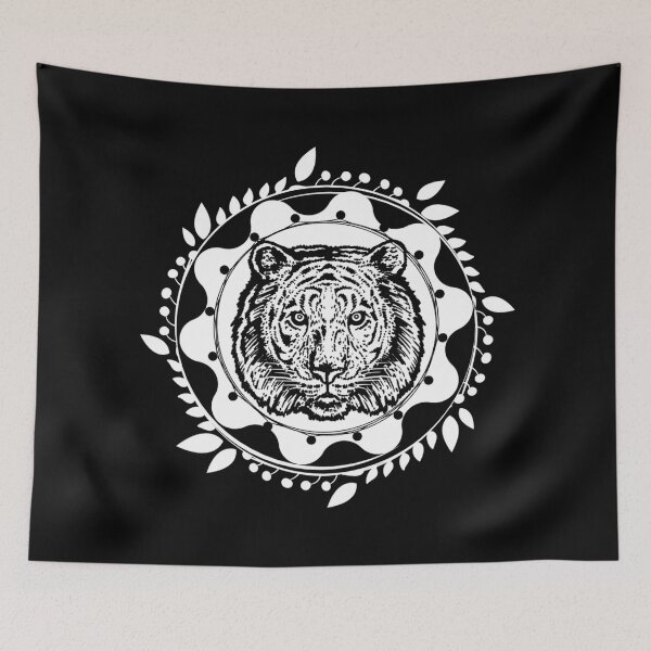 Item preview, Boho Retro Bengal Tiger Wreath designed and sold by artenvironments.