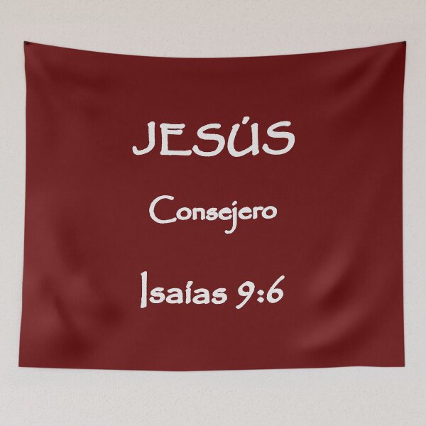 Item preview, Isaiah 9:6 Jesus Counsellor Spanish Bible Verse designed and sold by NombresDeJesus.