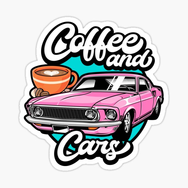 Coffee & Cars Logo Sticker