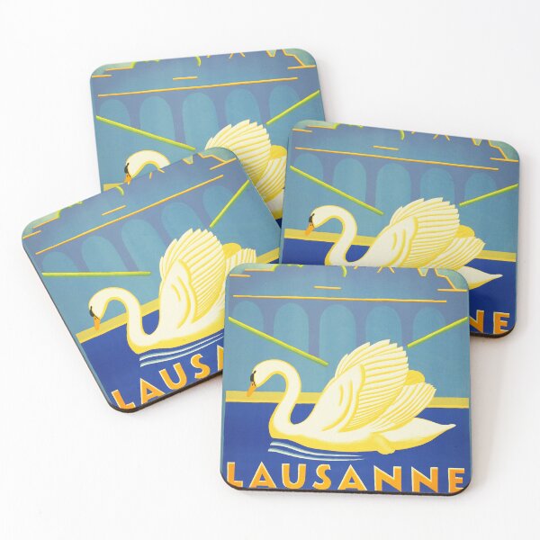 Item preview, LAUSANNE OUCHY Switzerland Vintage Tourism Advertisement Poster Art  designed and sold by retroposters.