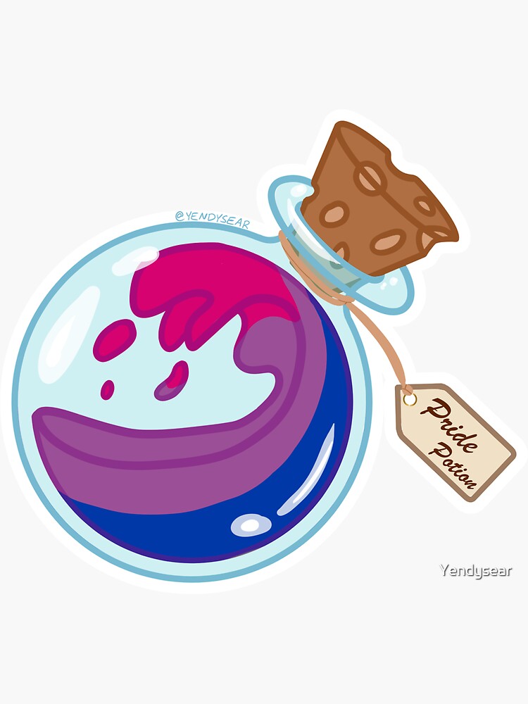 Pride Potion Bisexual Sticker For Sale By Yendysear Redbubble