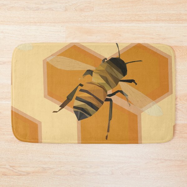 Item preview, Low poly honeybee on honeycomb designed and sold by ErinFCampbell.