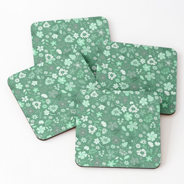 Item preview, Mint Green Boho Floral Pattern designed and sold by prirajdesigns.