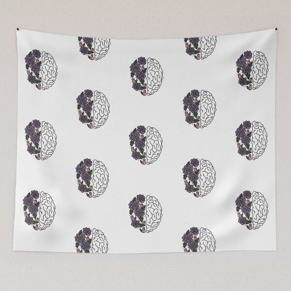 Item preview, Floral Brain, Mental Health designed and sold by tbcalligraphy.